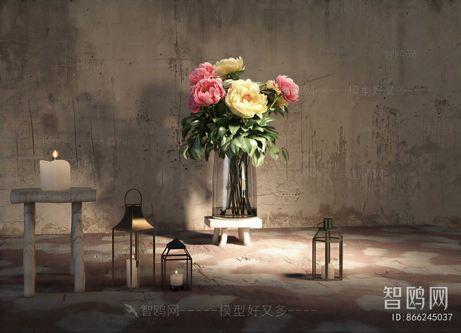 Industrial Style Flower Arrangement