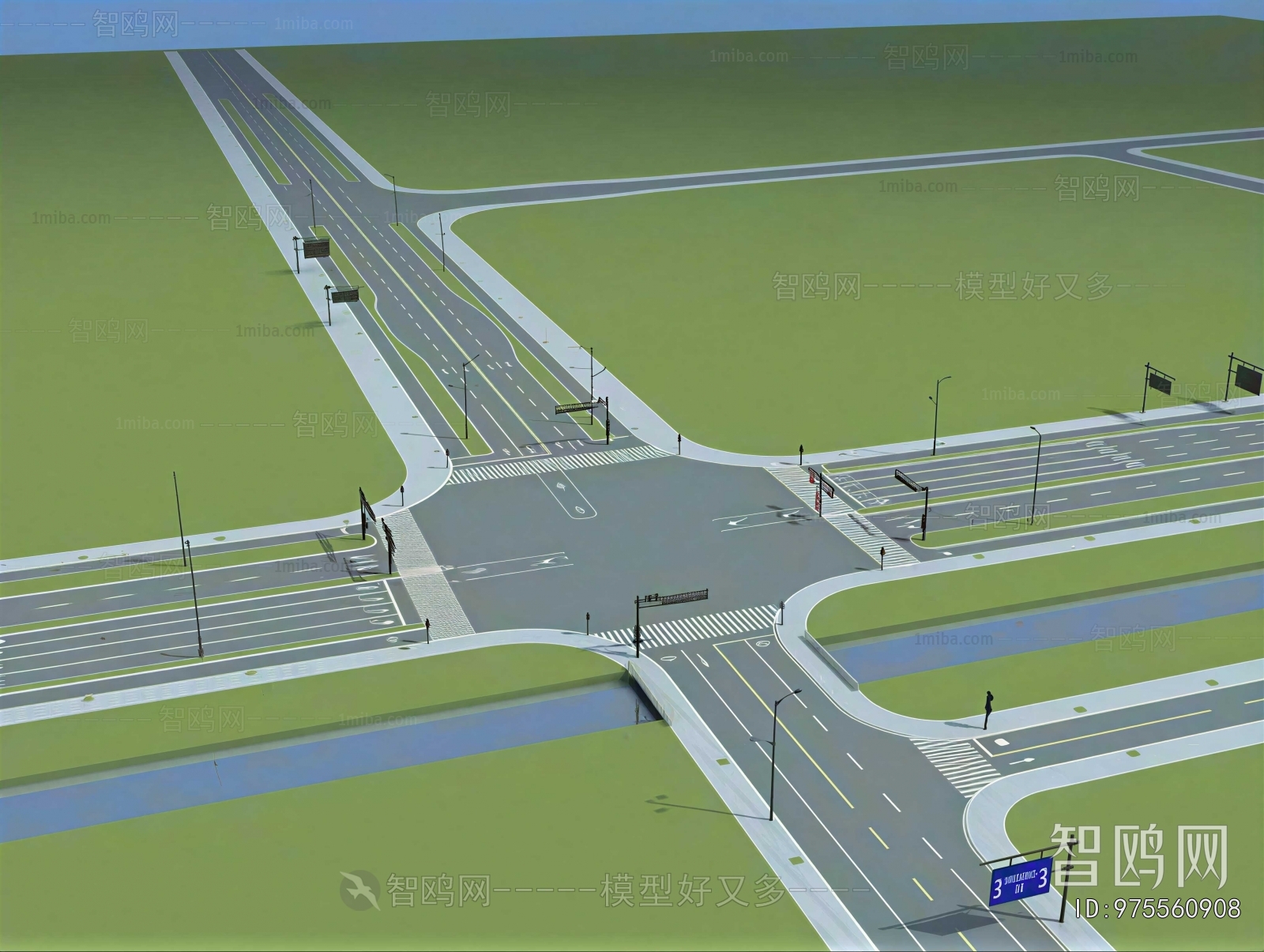 Modern Architectural Bird's-eye View Planning