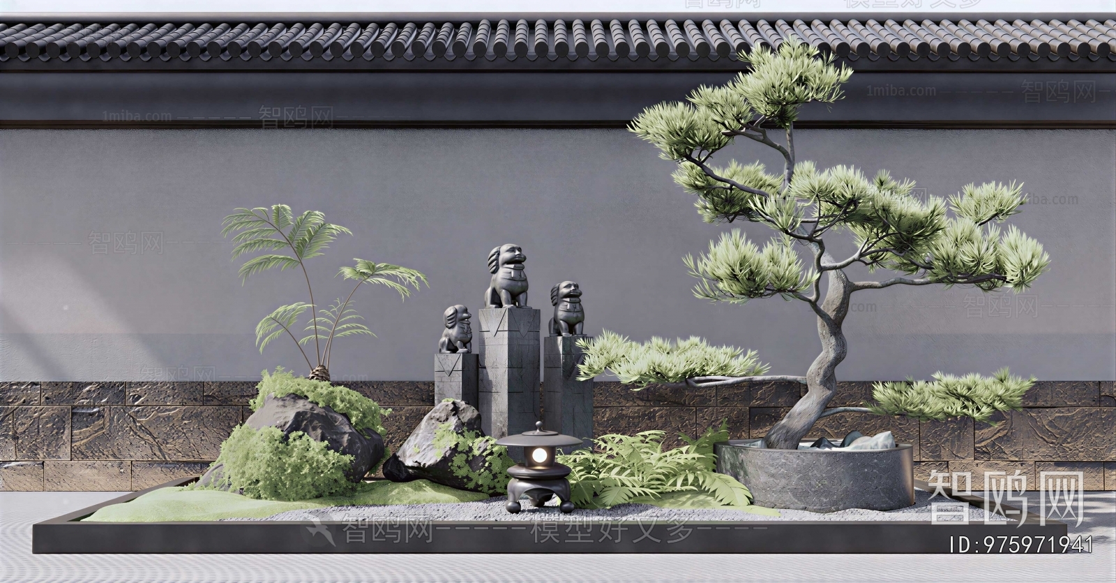 New Chinese Style Rockery Waterscape