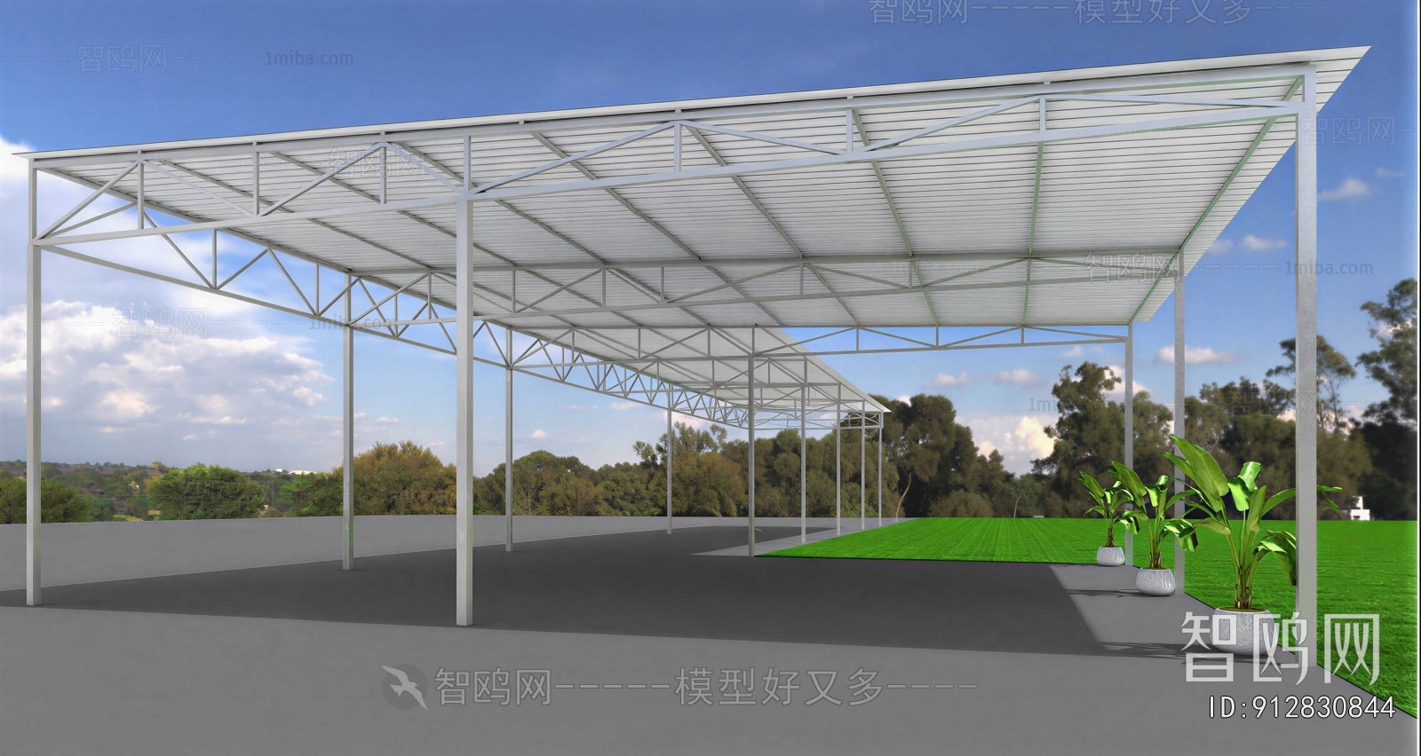 Industrial Style Outdoor Parking Lot