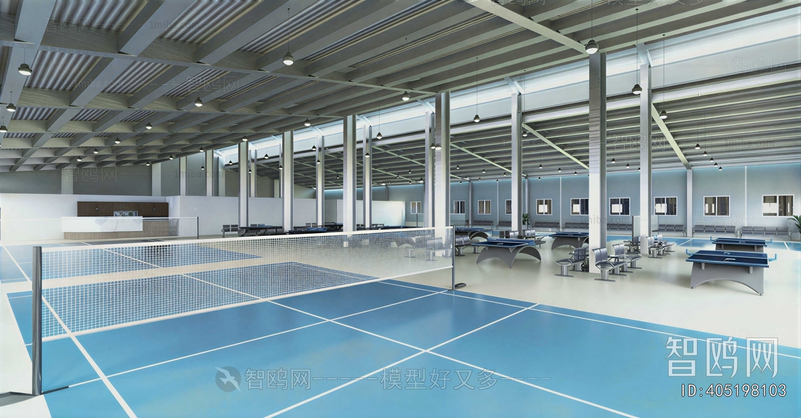 Modern Indoor Badminton Court
