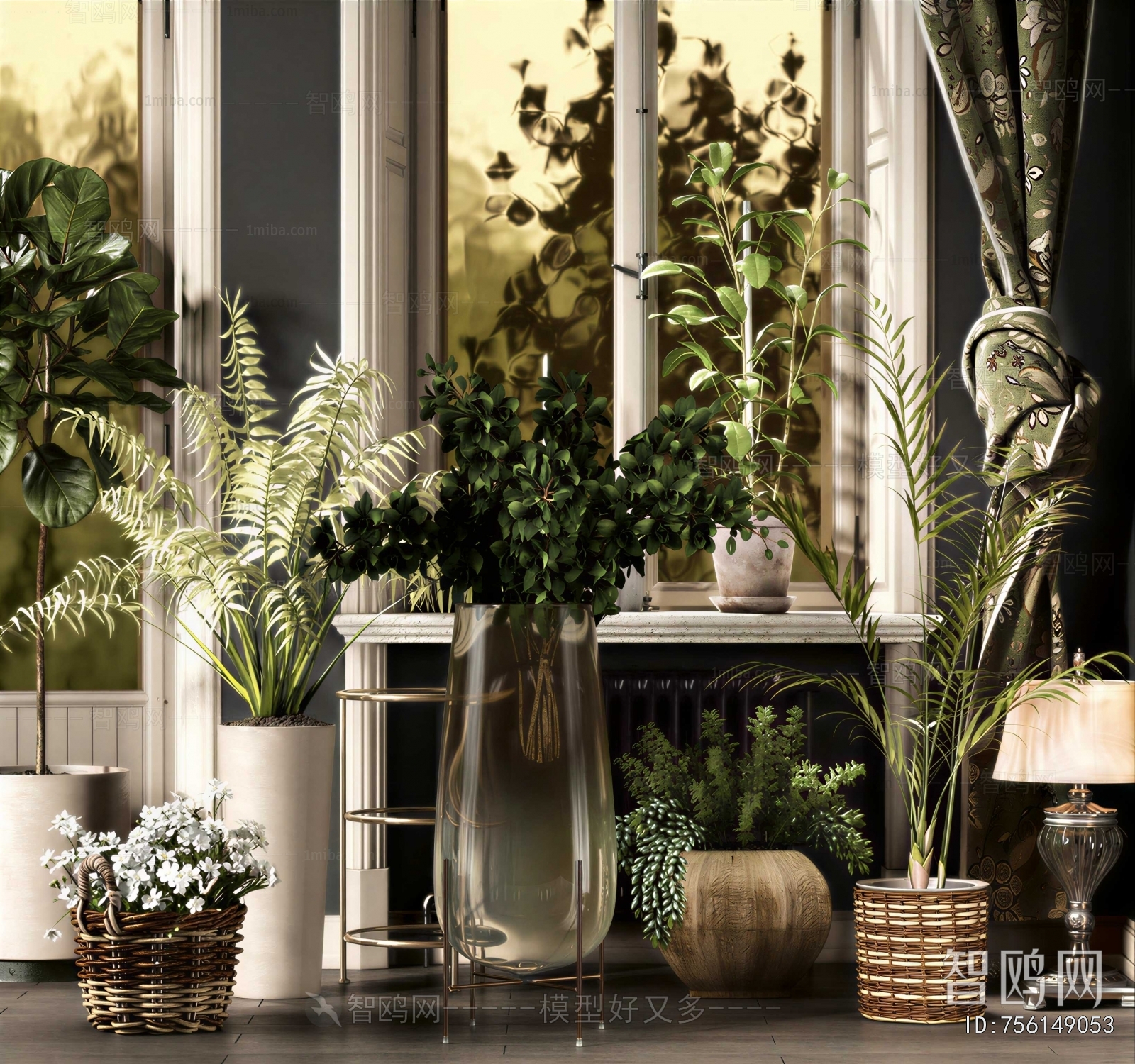 Modern Ground Green Plant Potted Plants