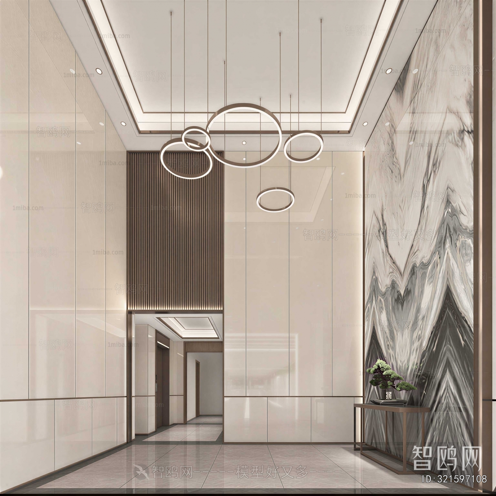 Modern Office Elevator Hall