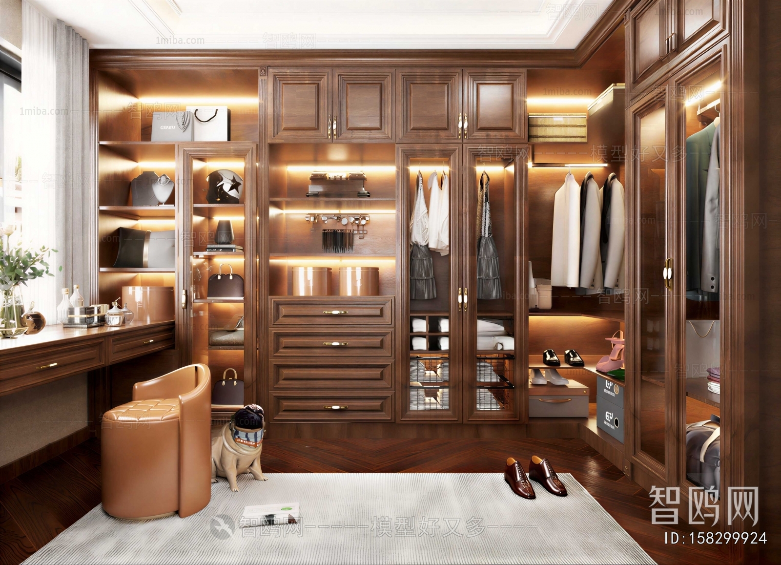American Style Clothes Storage Area
