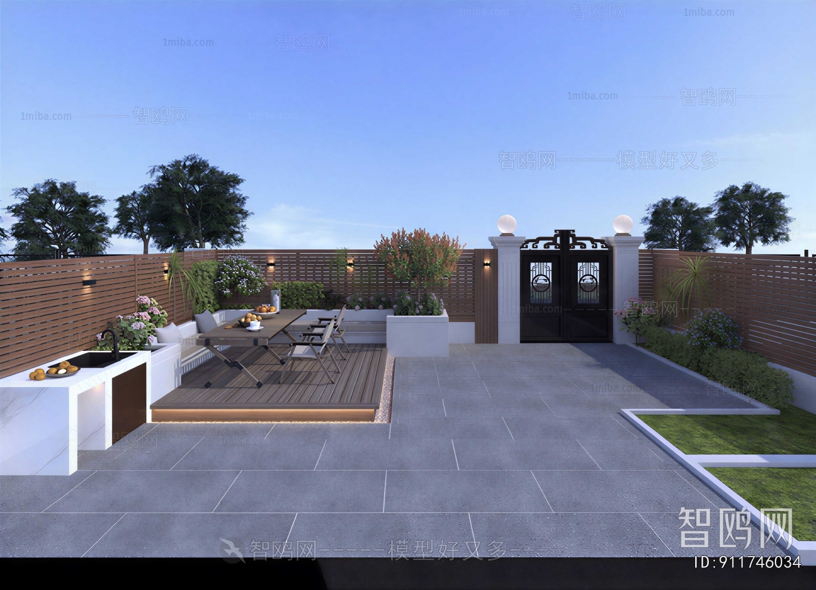 Modern Courtyard/landscape
