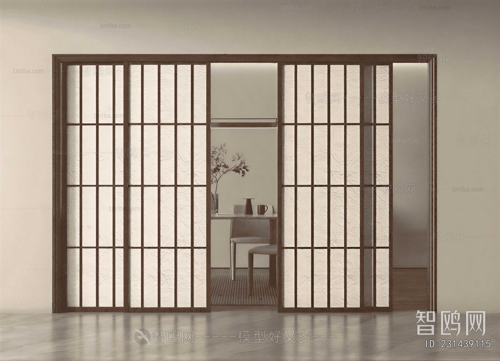 New Chinese Style Sliding Door
