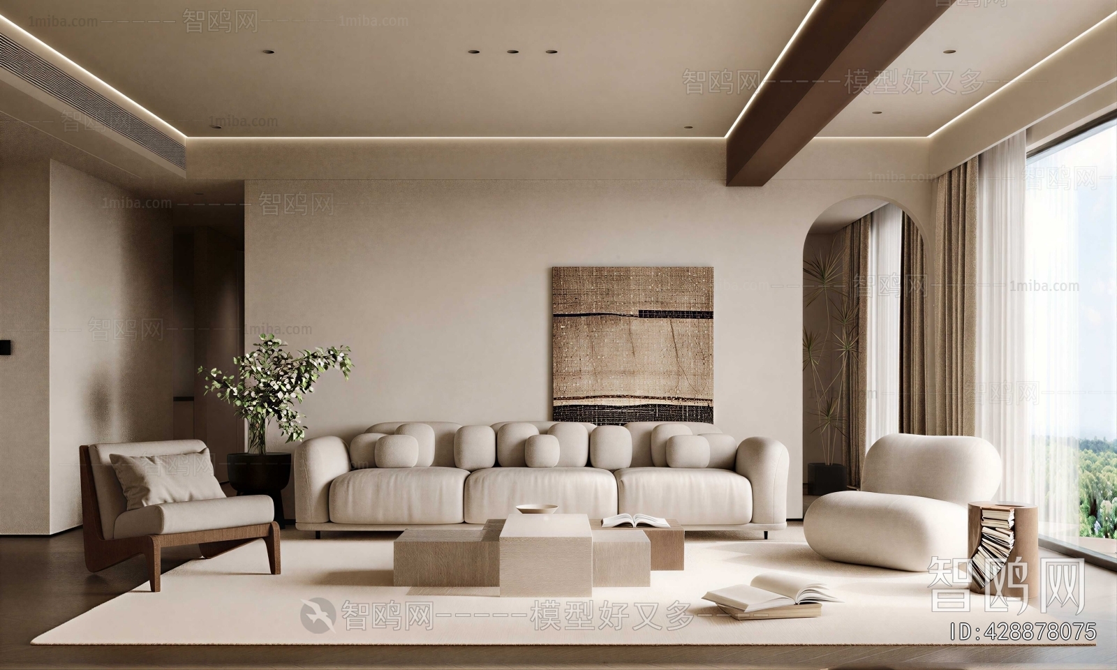 Wabi-sabi Style A Living Room