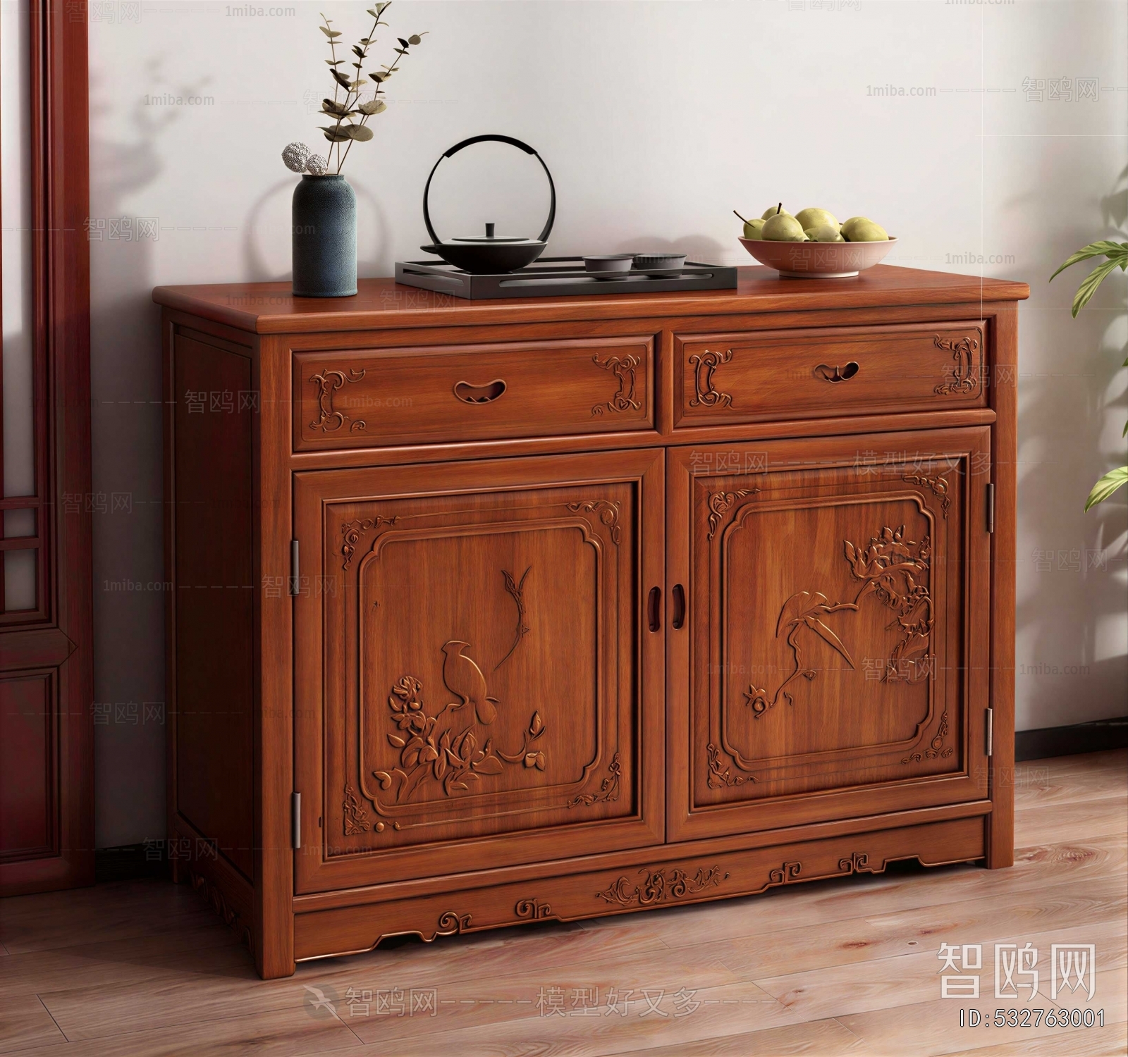 New Chinese Style Side Cabinet