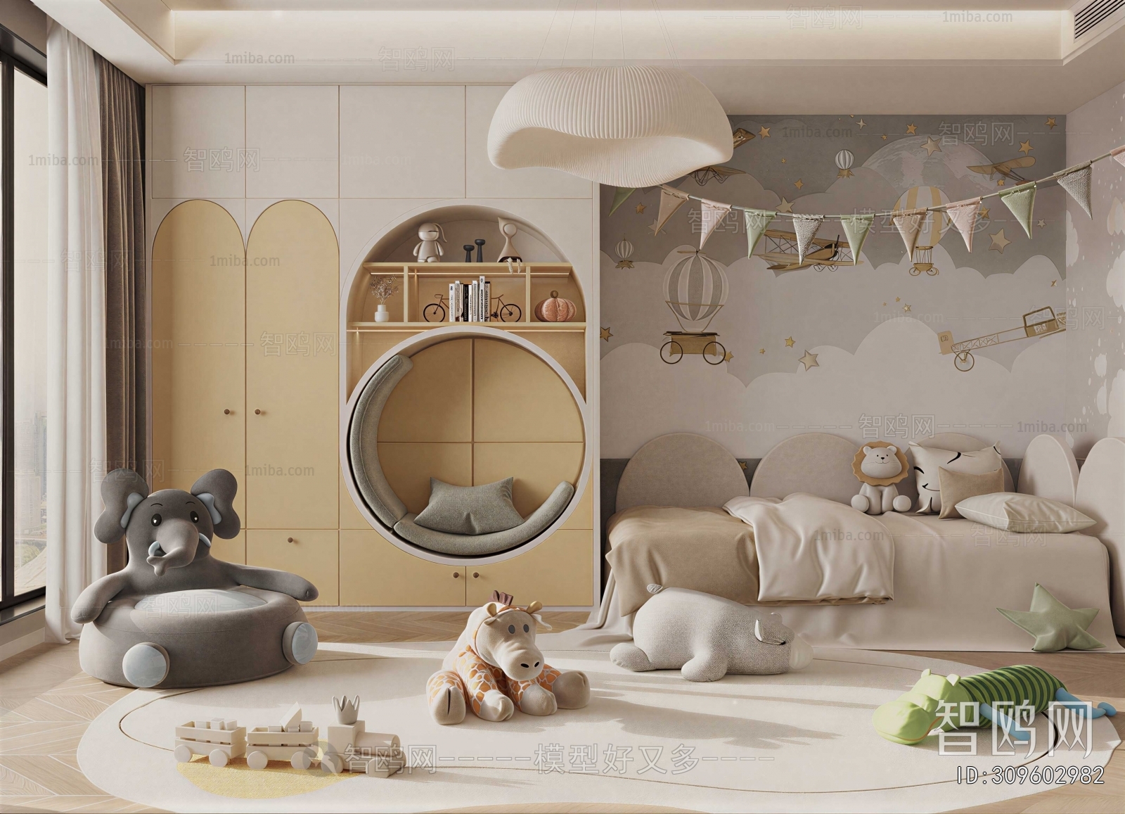 Nordic Style Children's Room Activity Room