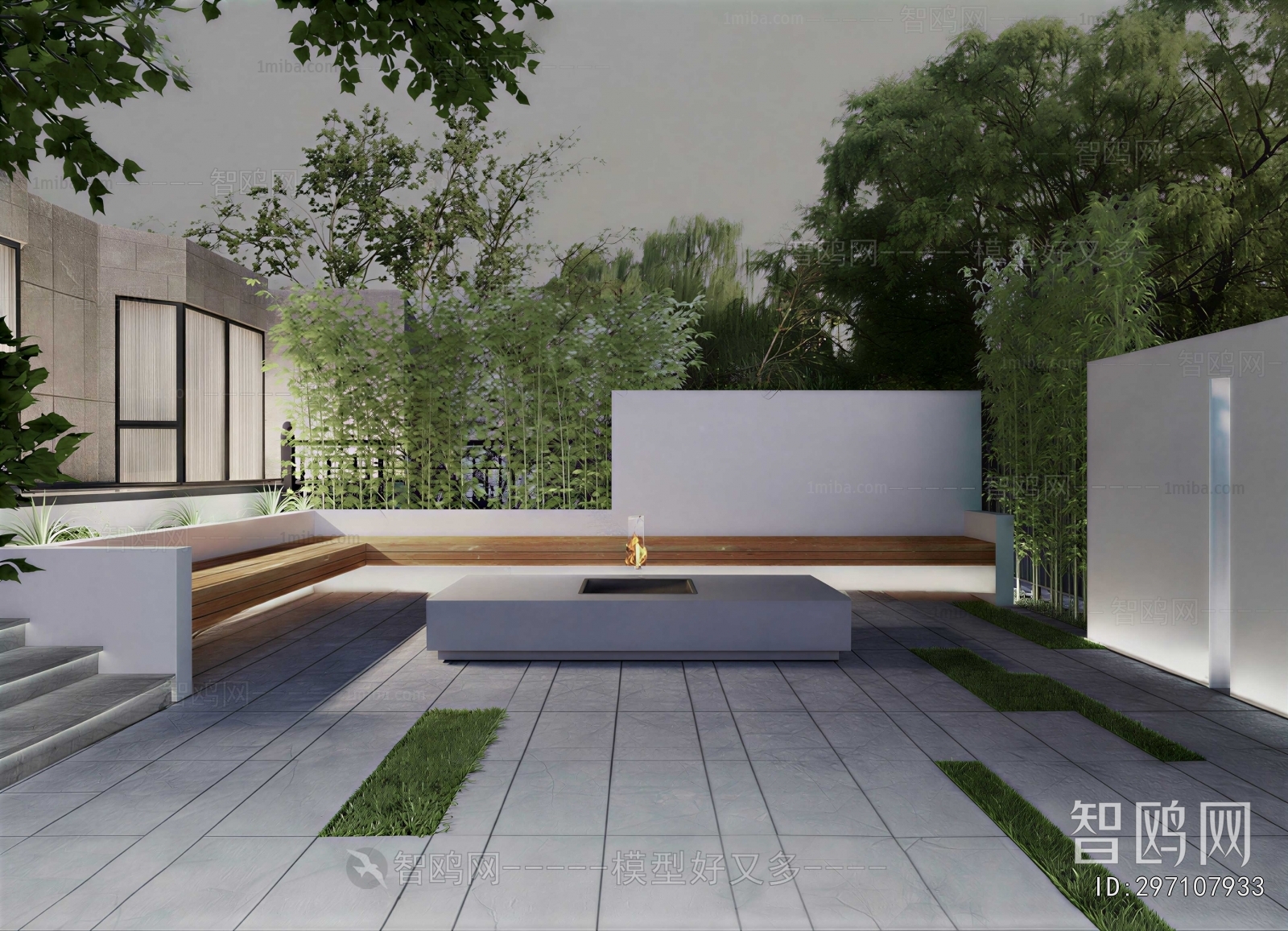 Modern Courtyard/landscape