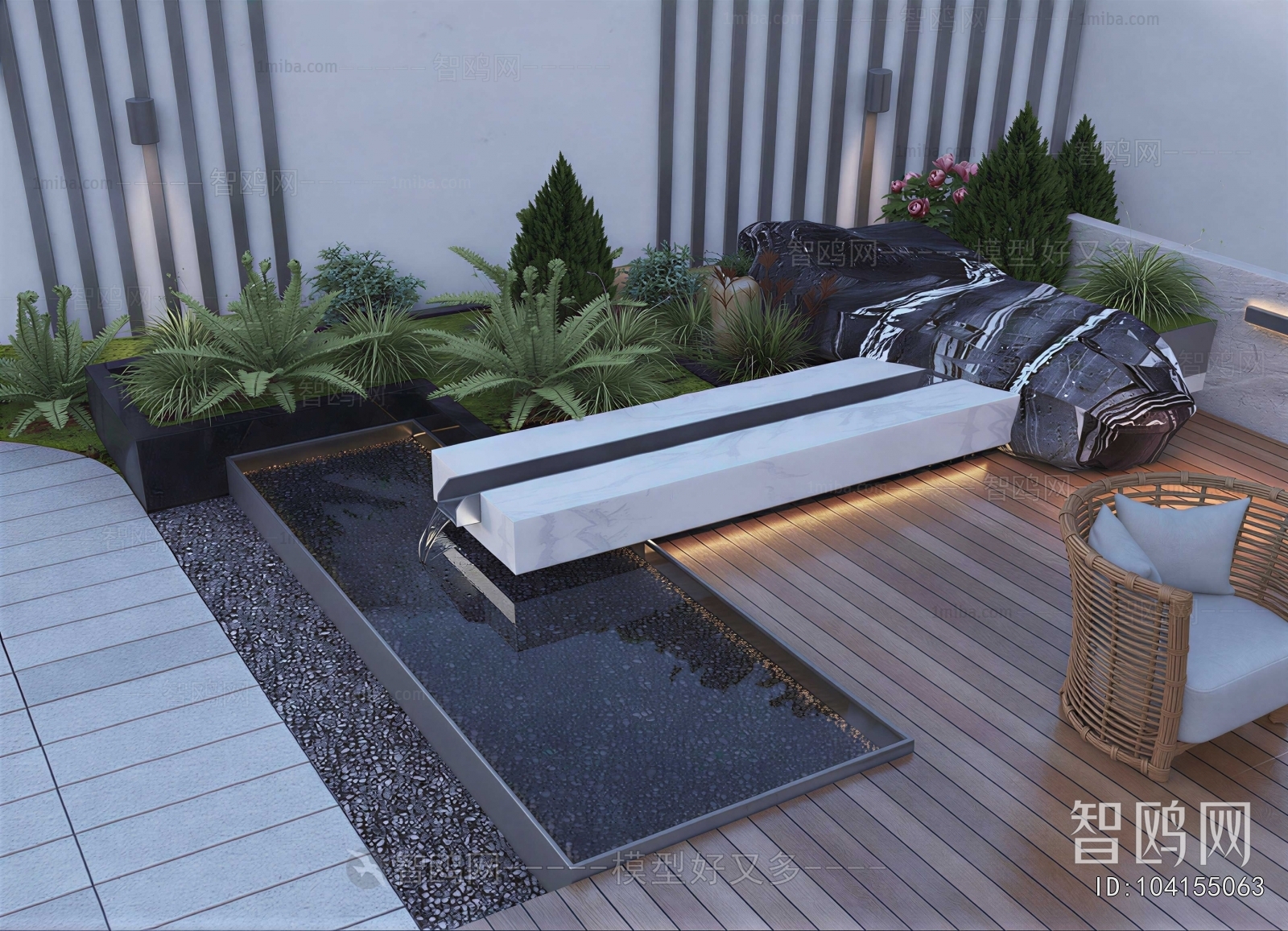 Modern Courtyard/landscape