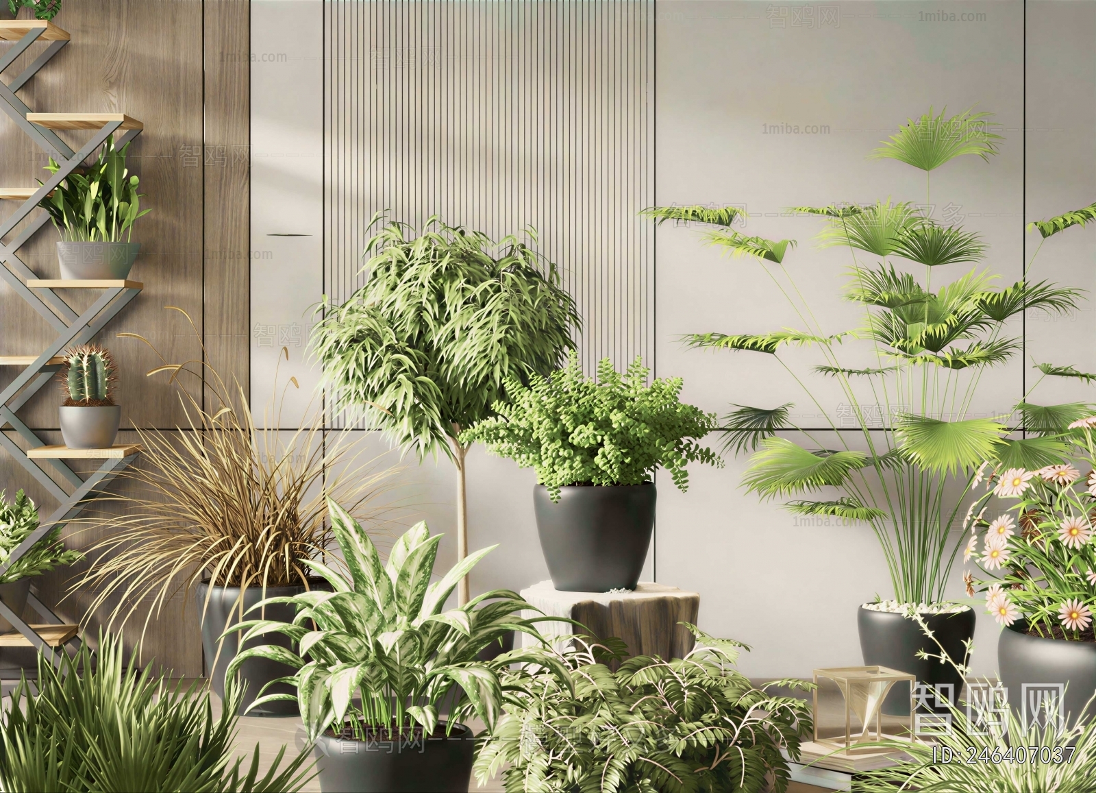 Modern Ground Green Plant Potted Plants