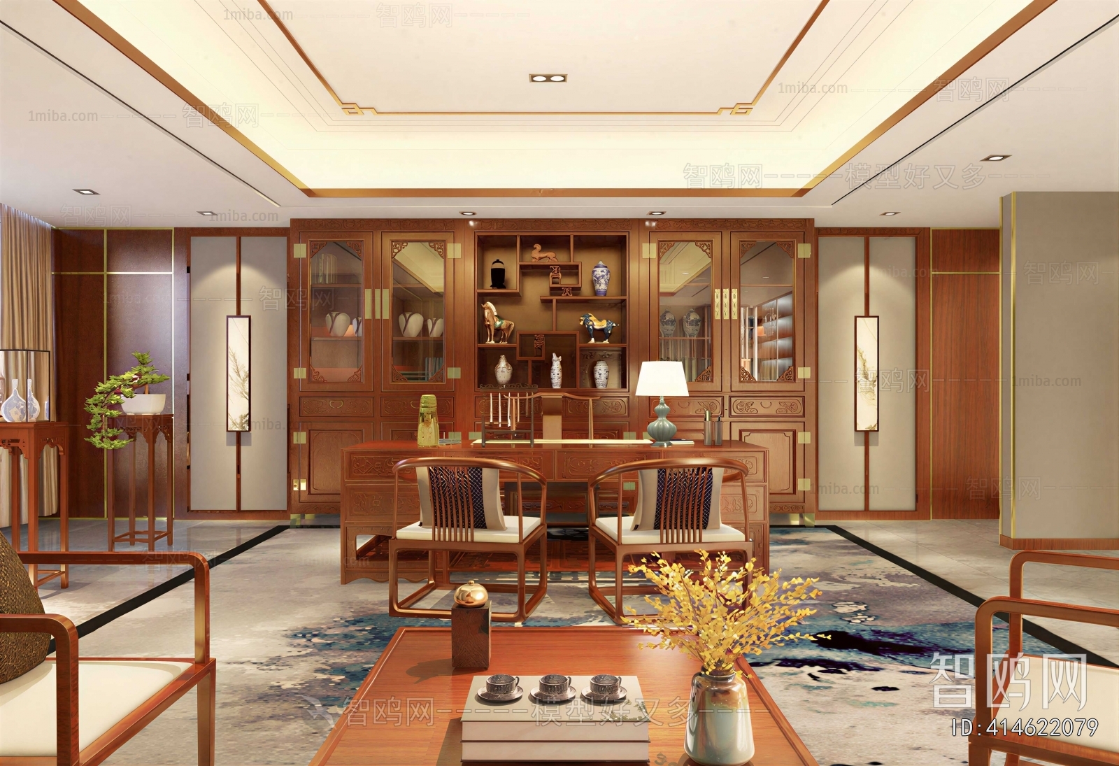 New Chinese Style Study Space