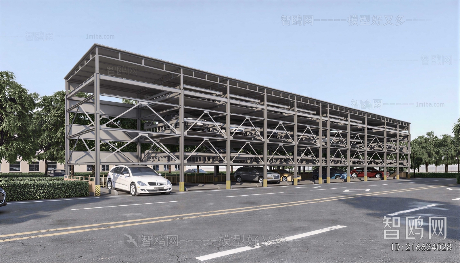 Modern Outdoor Parking Lot