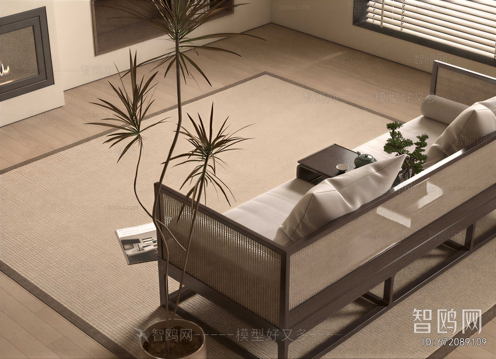 New Chinese Style Arhat Bed