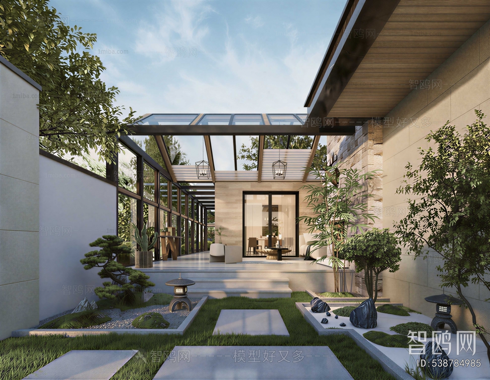 New Chinese Style Courtyard/landscape