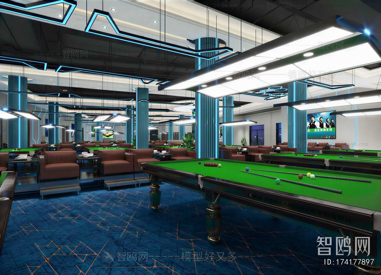 Modern Billiard Room