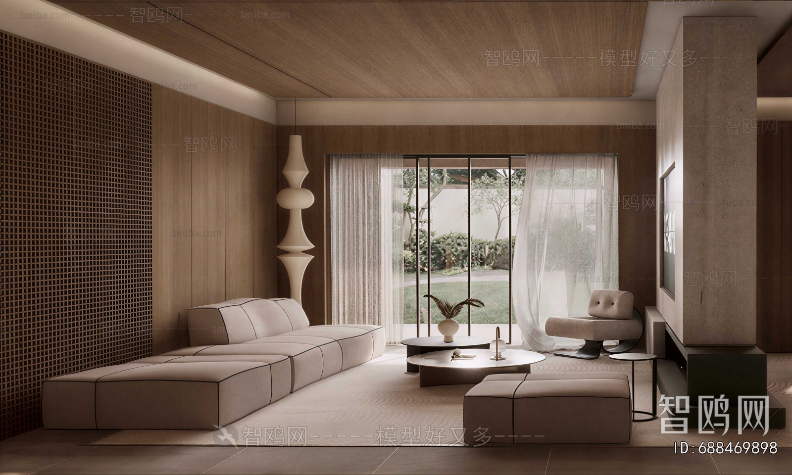 Wabi-sabi Style A Living Room