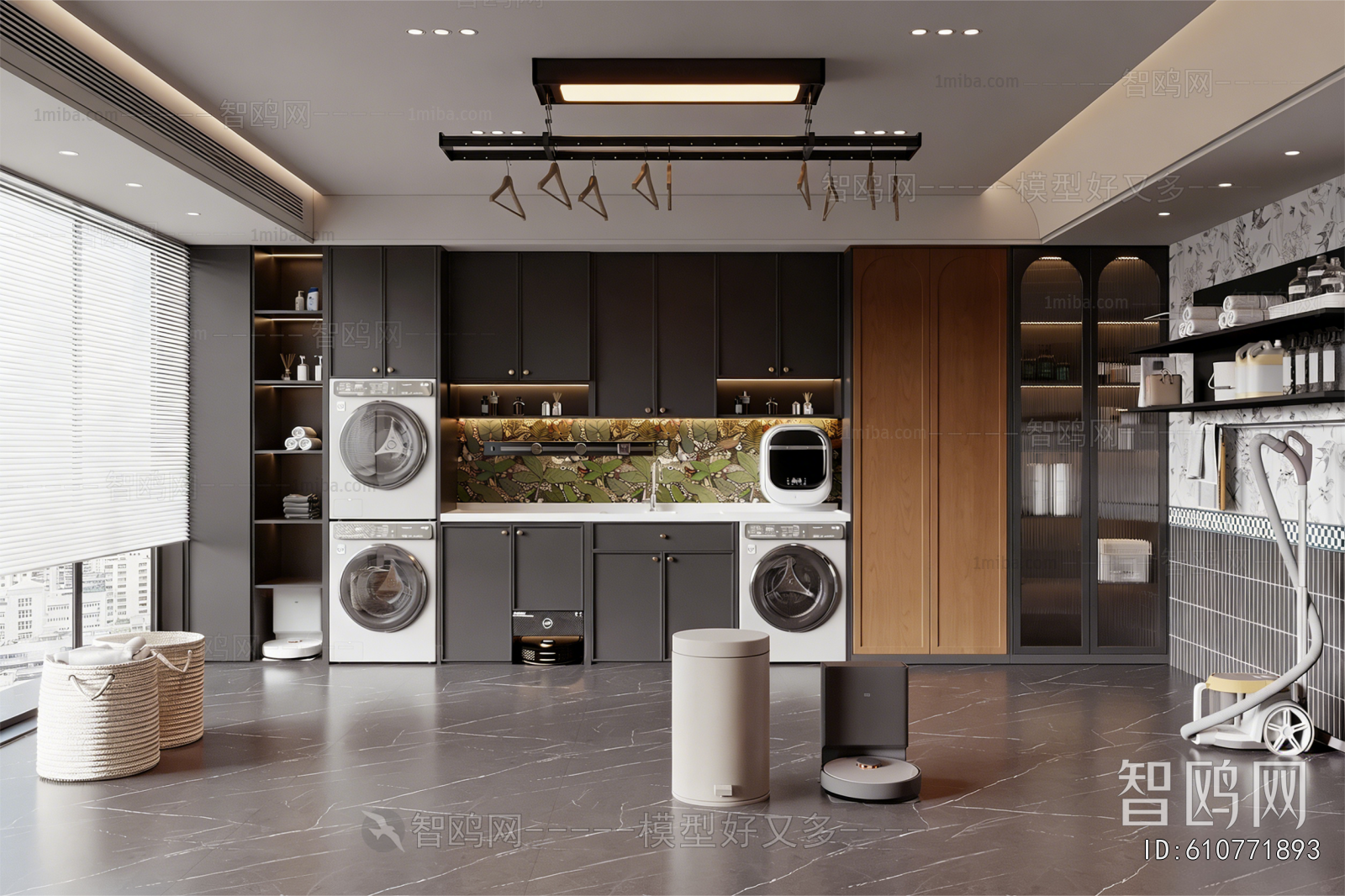Modern Balcony Laundry Room