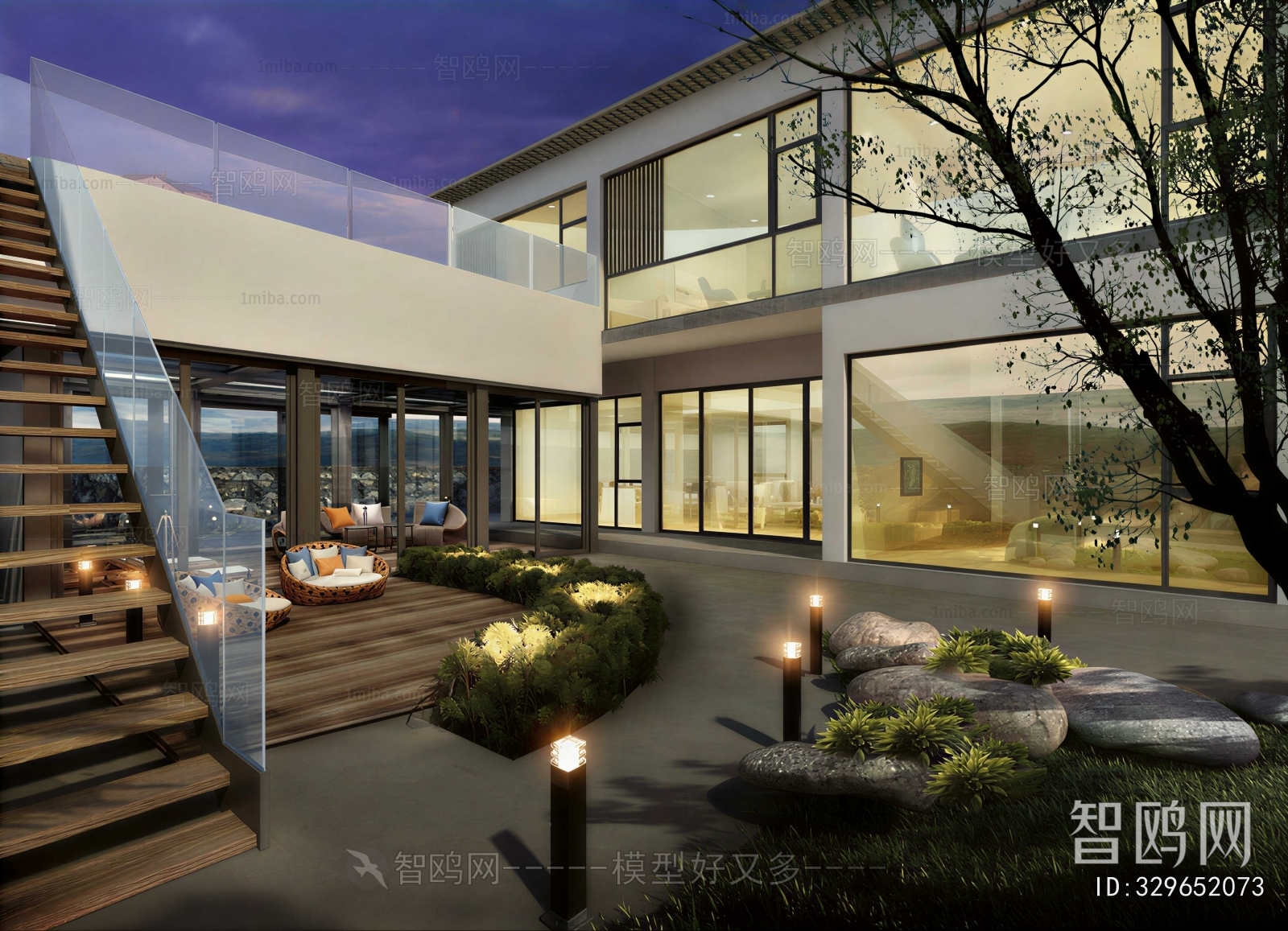 Modern Courtyard/landscape