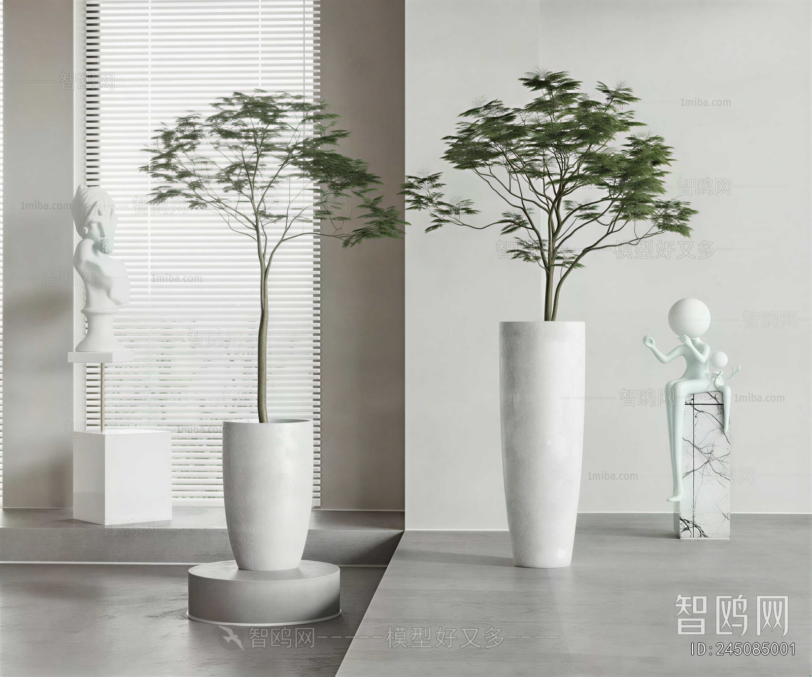 Modern Ground Green Plant Potted Plants