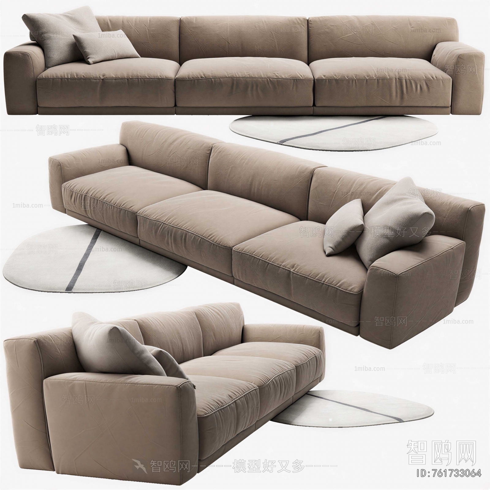 Modern Three-seat Sofa