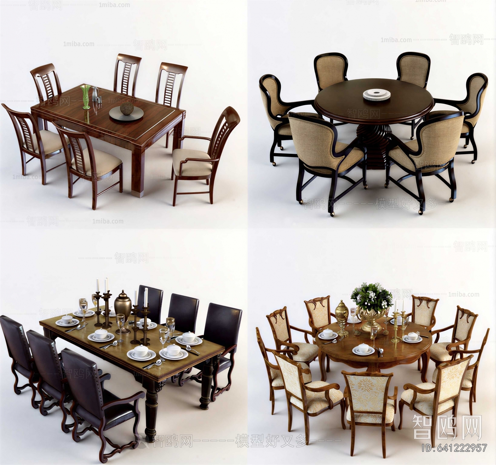 European Style Dining Table And Chairs