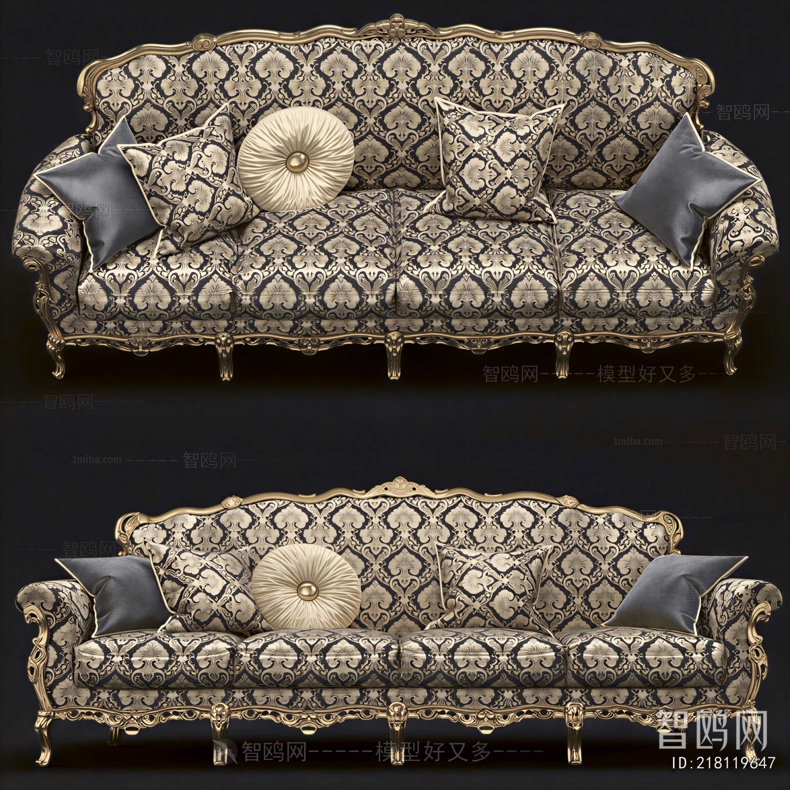 European Style Three-seat Sofa
