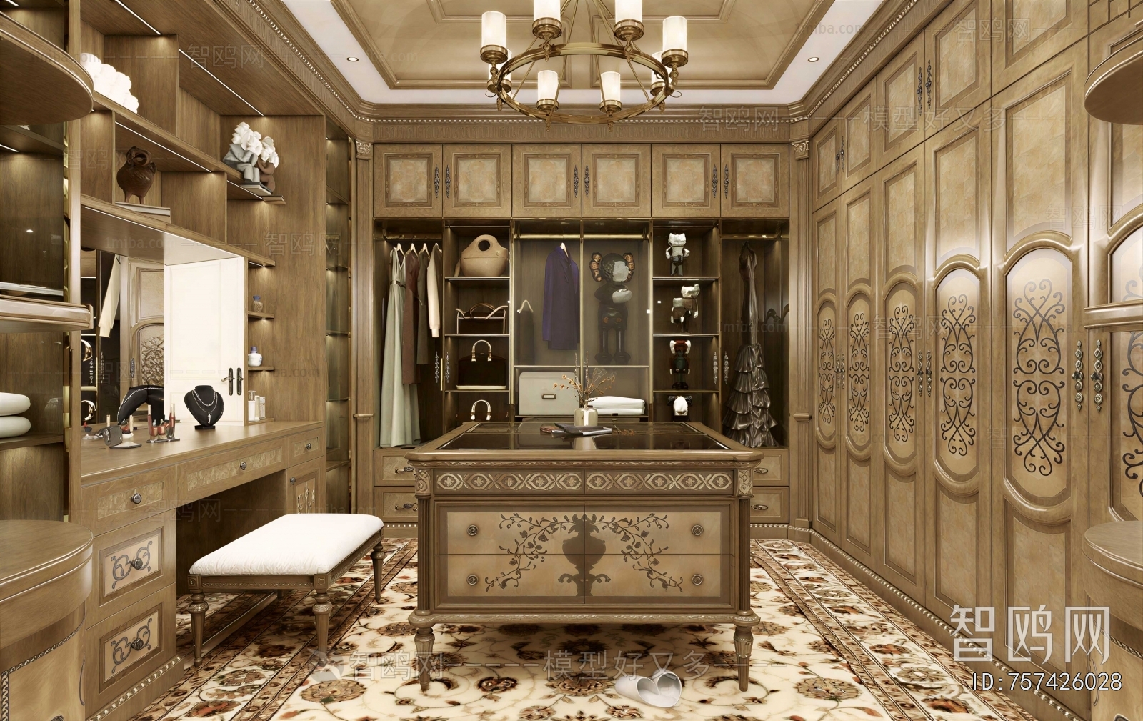 European Style Clothes Storage Area