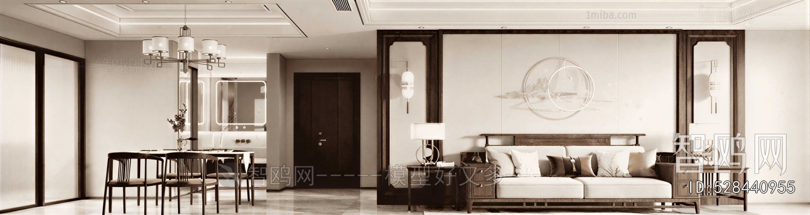 New Chinese Style A Living Room