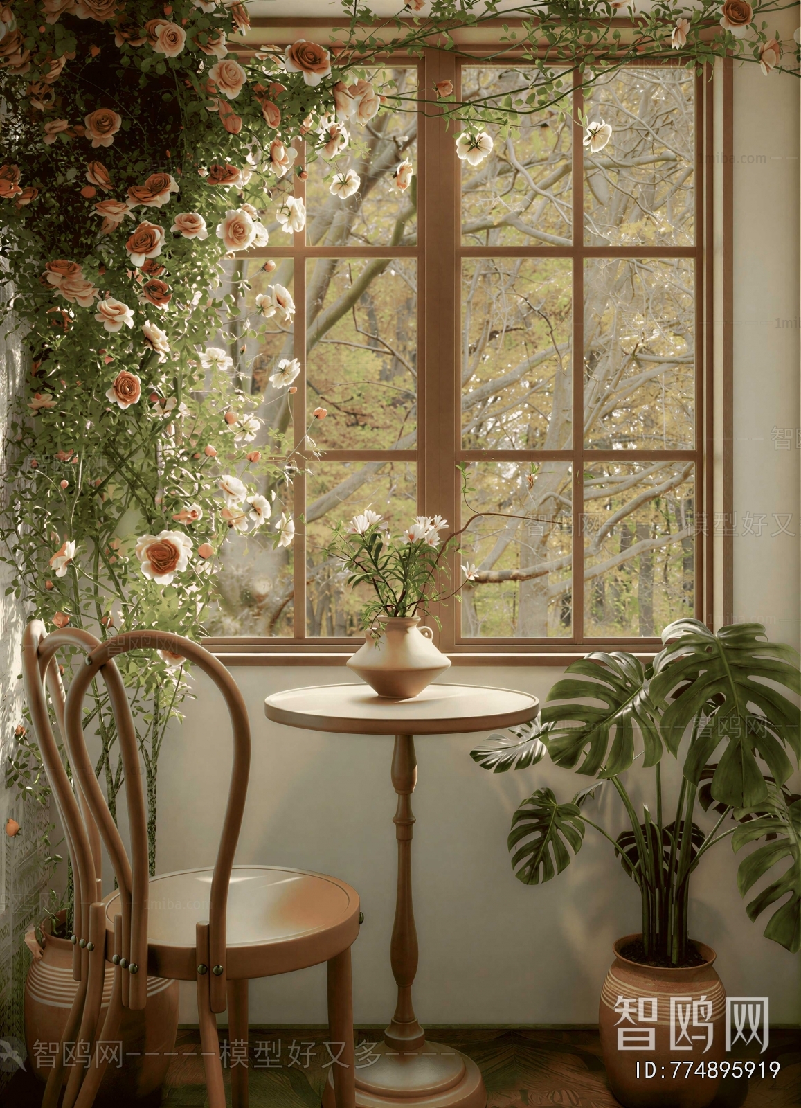 French Style Leisure Table And Chair