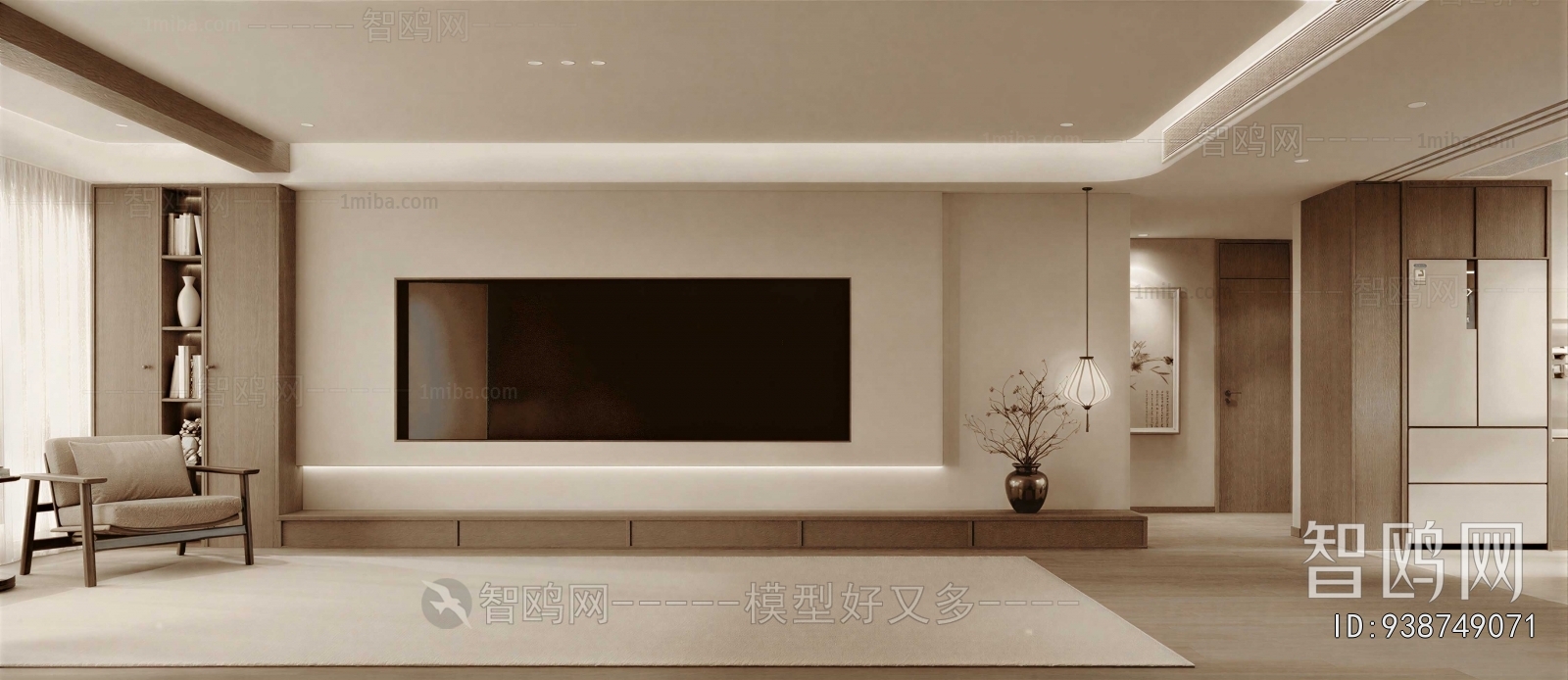 New Chinese Style A Living Room