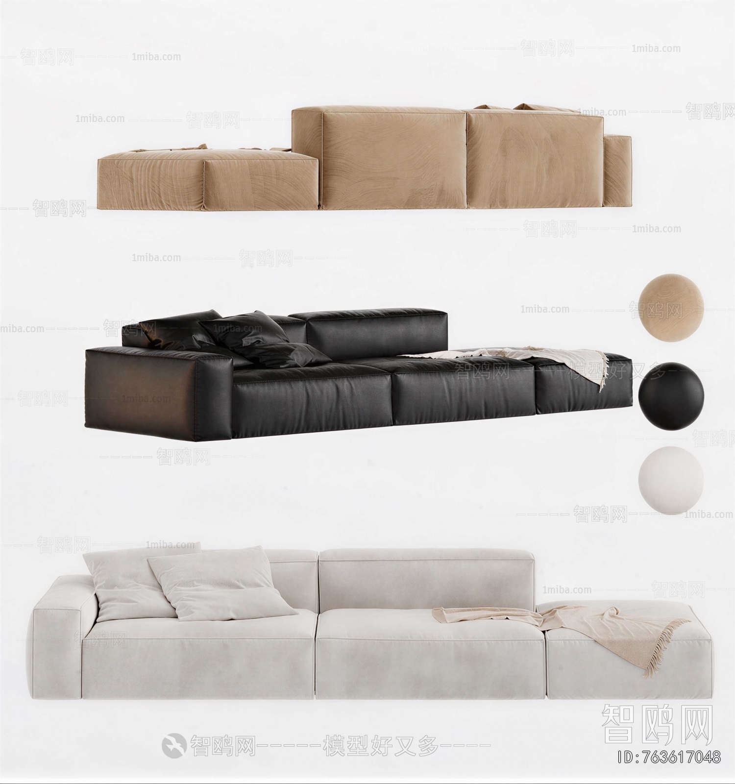 Modern Three-seat Sofa