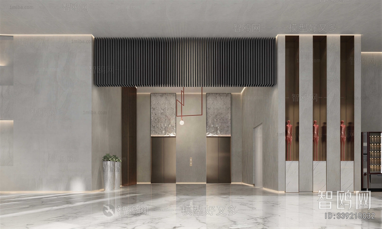 Modern Office Elevator Hall