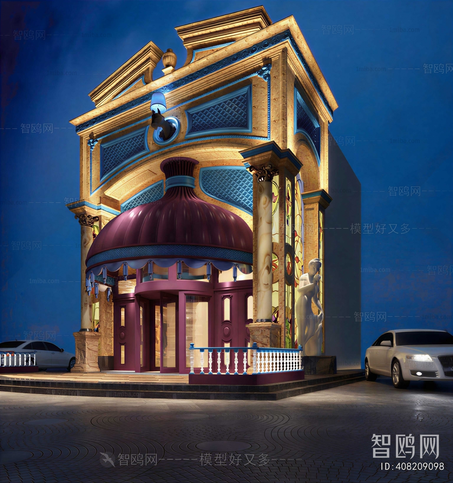 European Style Appearance Of Commercial Building