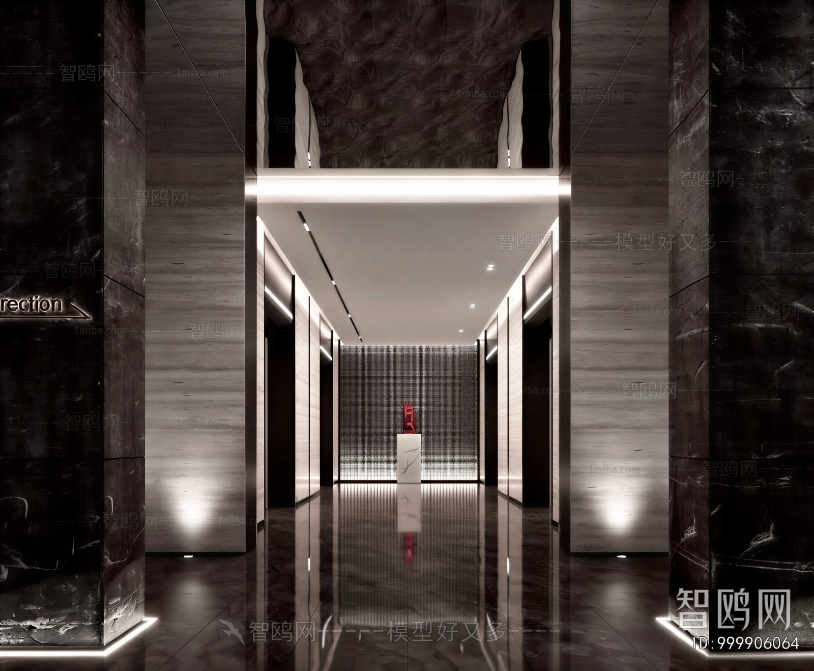 Modern Office Elevator Hall