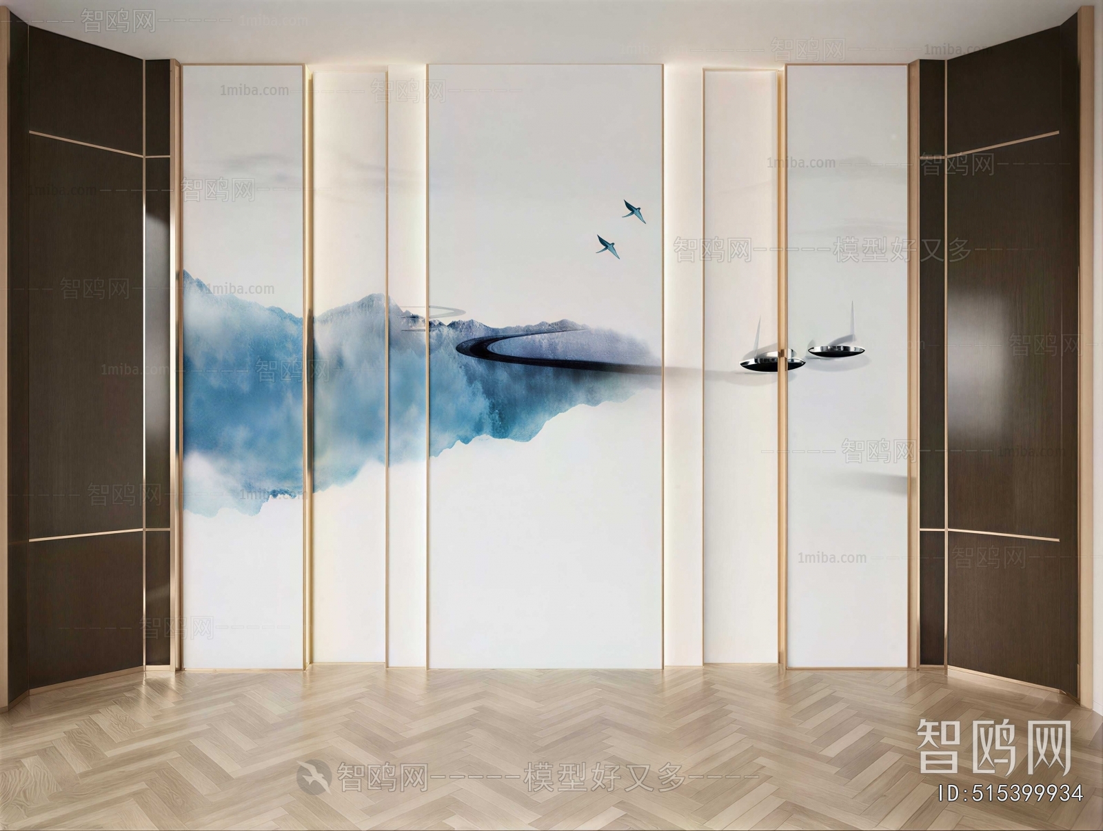 New Chinese Style TV Wall