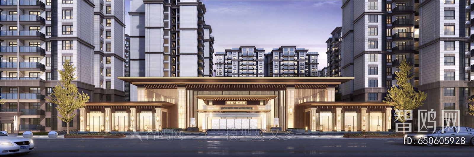 Simple European Style Facade Element