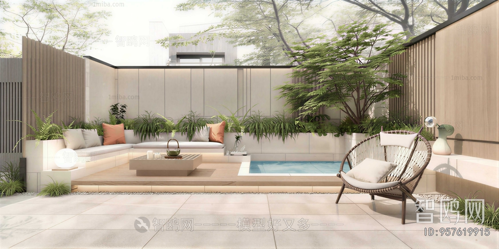 Modern Courtyard/landscape
