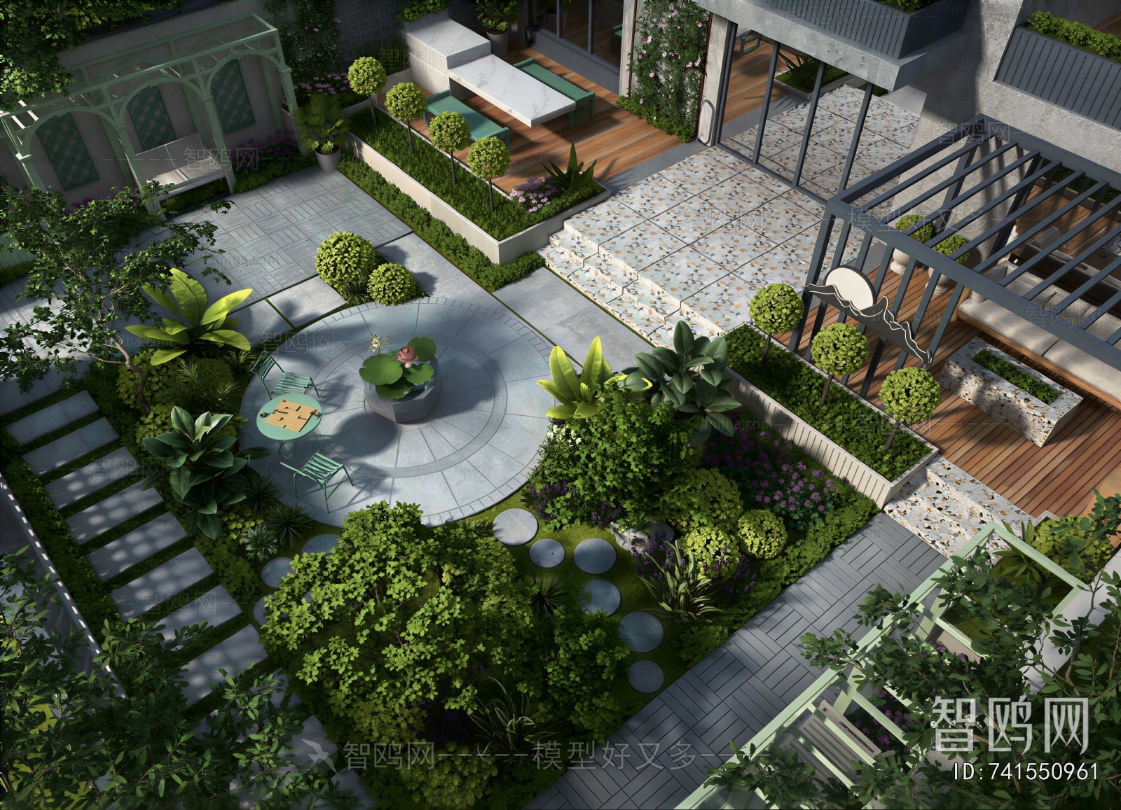 Modern Courtyard/landscape