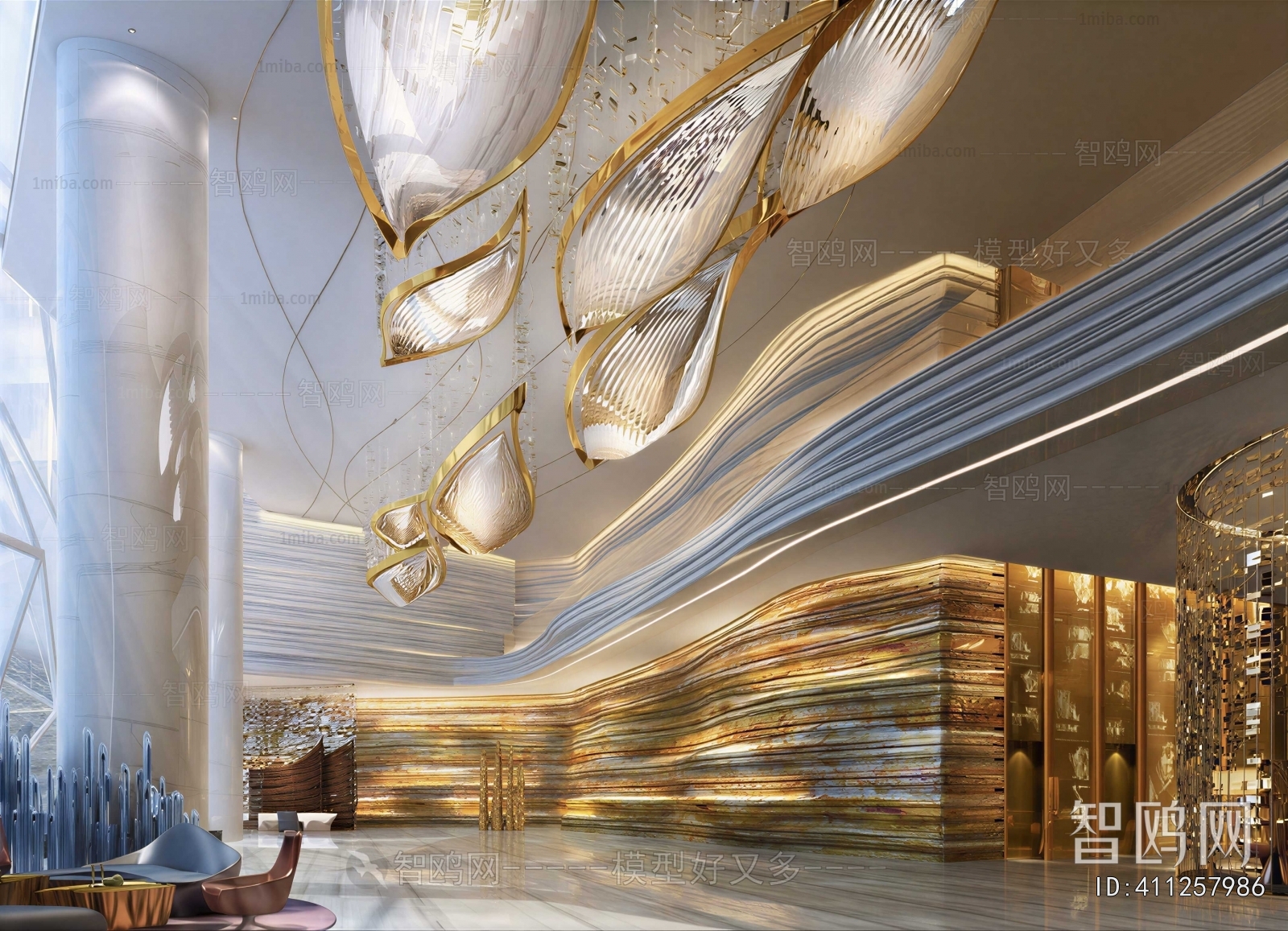 Modern Office Reception Desk