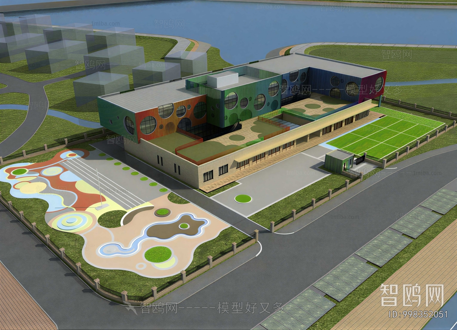 Modern Architectural Bird's-eye View Planning