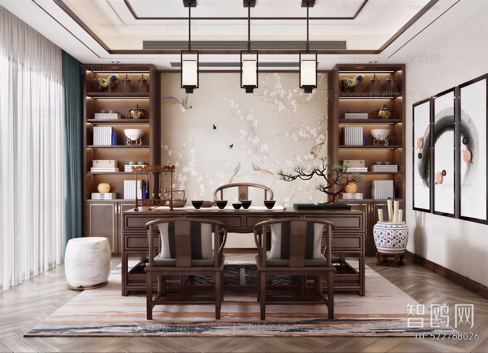 New Chinese Style Study Space