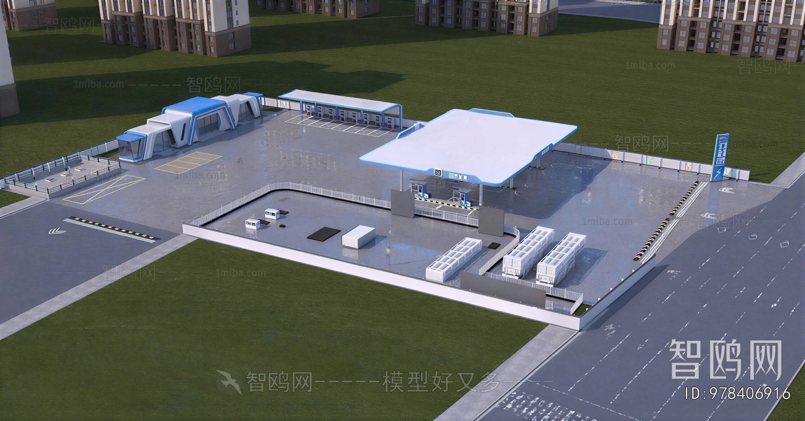 Modern Outdoor Parking Lot