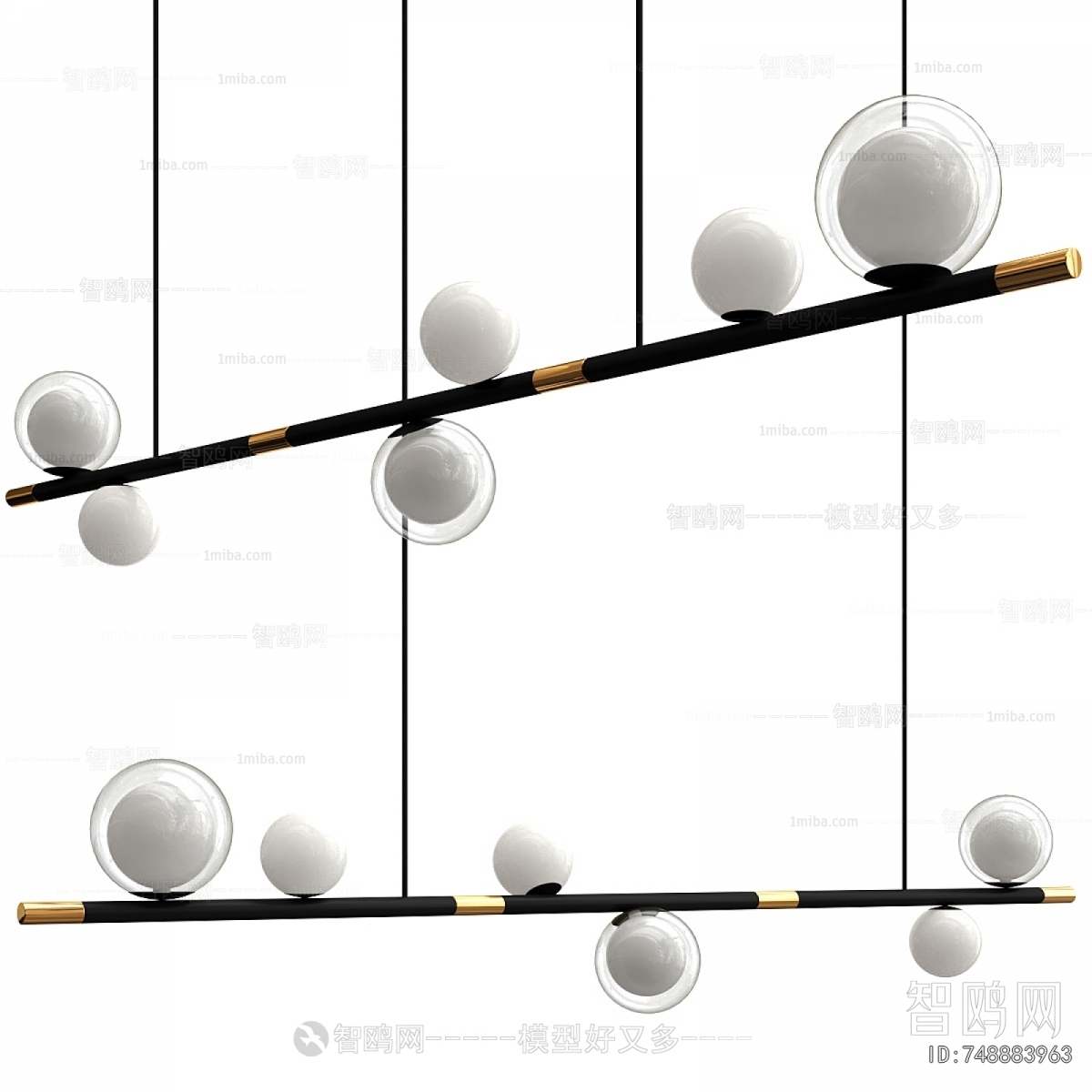 Modern Long Chandelier