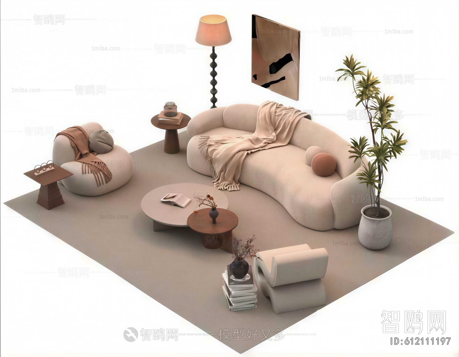 Wabi-sabi Style Sofa Combination