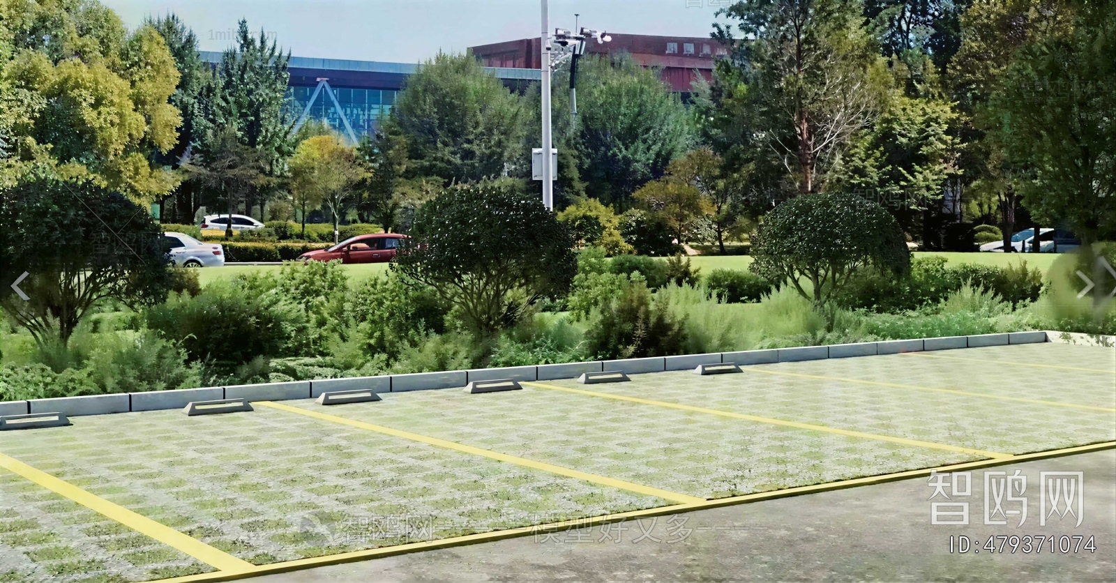 Modern Outdoor Parking Lot