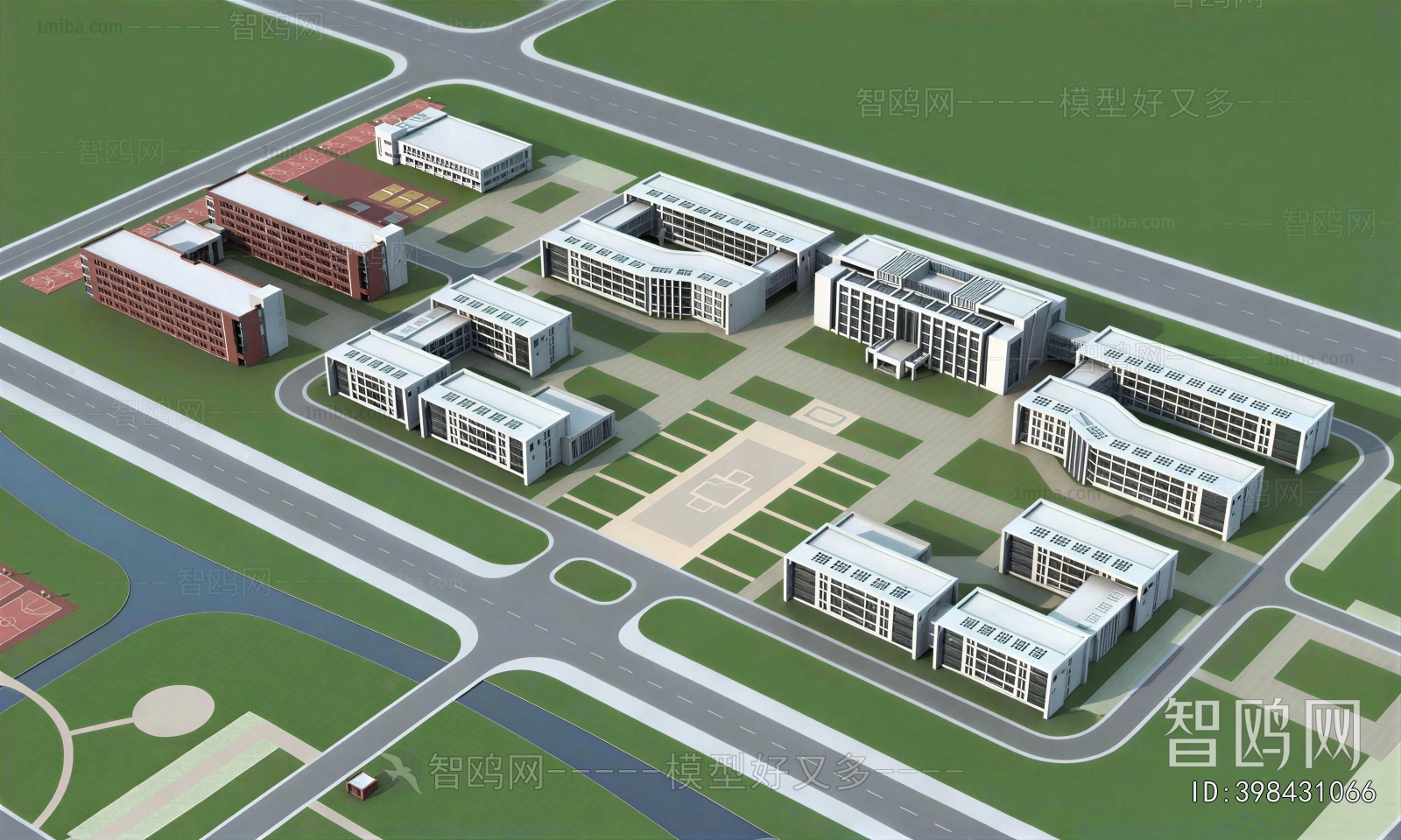 Modern Architectural Bird's-eye View Planning