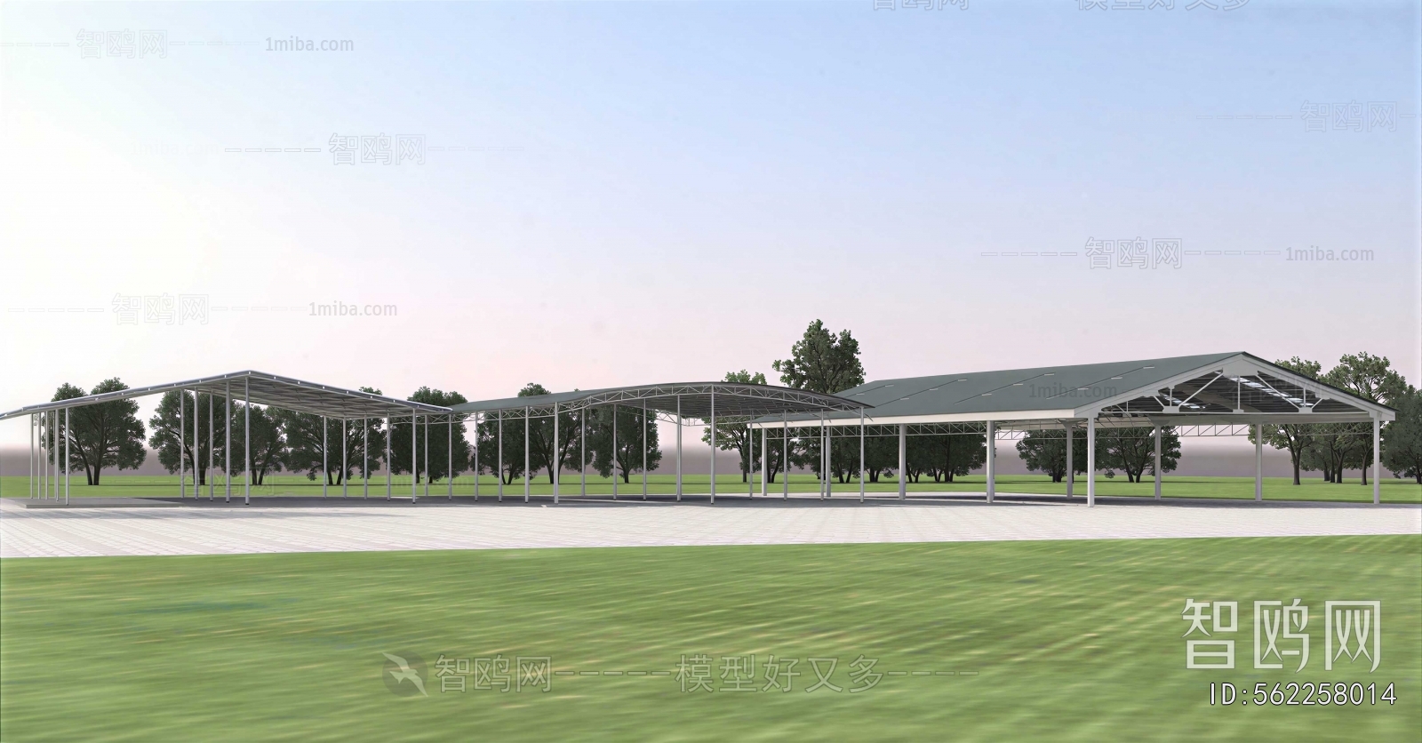 Modern Outdoor Parking Lot