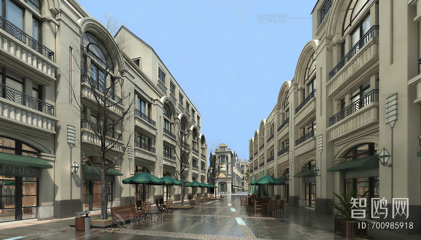 European Style Commercial Street